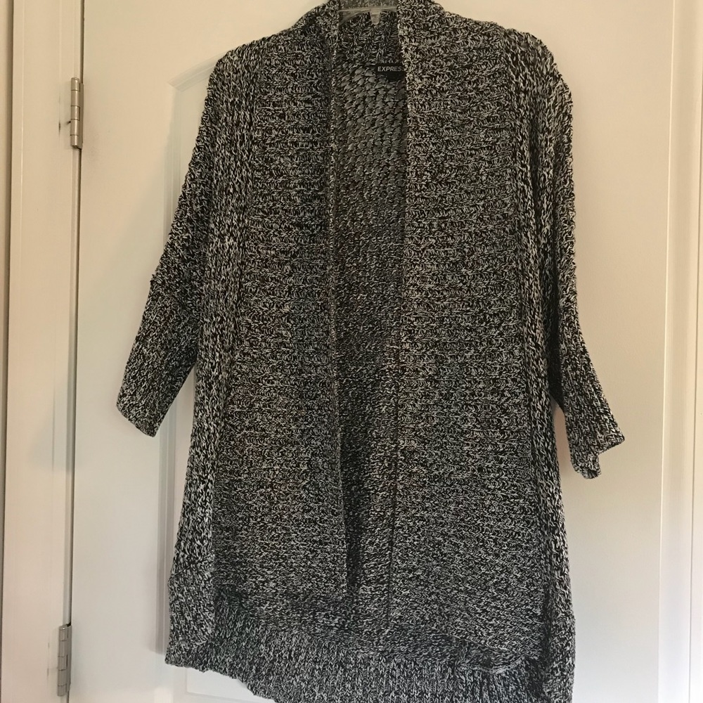 Cable cardigan sweater